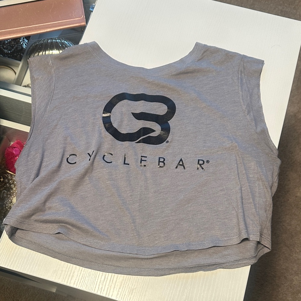 CycleBar Charcoal Sleeveless Crop Top